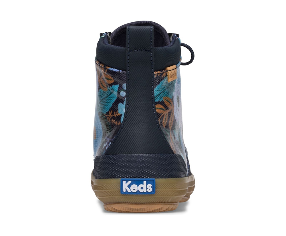 Botas Keds Mujer Azul Marino - Rifle Paper Co. Scout Water-Resistant Garden Party - 5096-ITYWJ